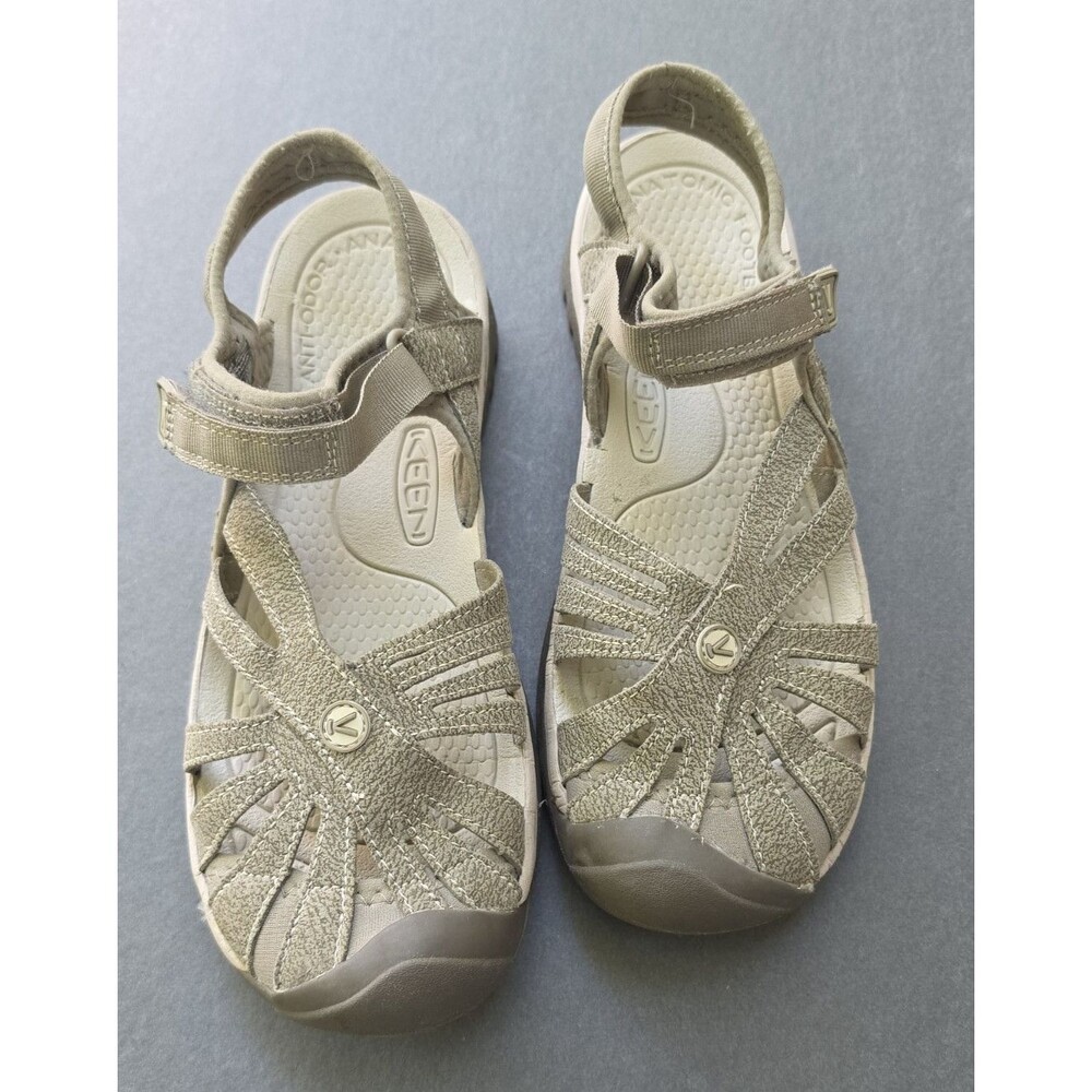 KEEN Women's Rose Sandal Brindle Shiitake Taupe Hiking Water Shoes Size 11